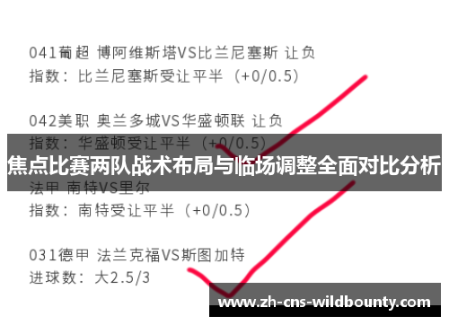 焦点比赛两队战术布局与临场调整全面对比分析 焦点比赛两队战术布局与临场调整全面对比分析