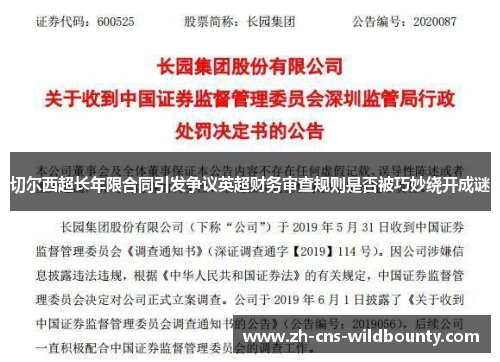 切尔西超长年限合同引发争议英超财务审查规则是否被巧妙绕开成谜 切尔西超长年限合同引发争议英超财务审查规则是否被巧妙绕开成谜